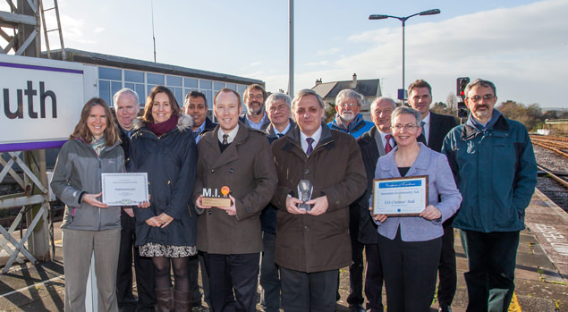 Devon and Cornwall Rail Partnership team and partners at Plymouth station