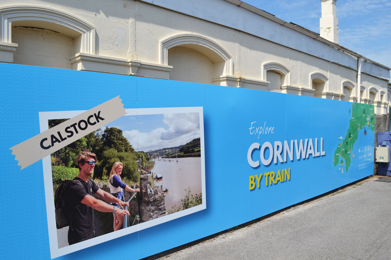 Calstock close-up of hoarding